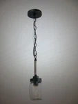 Laluz 1-LIGHT Mini Farmhouse Island Chandelier Rustic Single Jar Glass Pendant. Fixed Price $33.96.