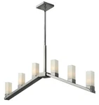 Fredrick Ramond FR47206PN Polished Nickel Omni Light Linear Chandelier/island. Fixed Price $309.59.