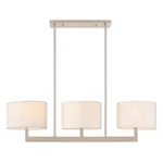 Livex Hayworth 3 Light Linear Chandelier Brushed Nickel, 11"W 42405-91. Fixed Price $407.96.