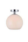 Elegant Lighting LD2211 Baxter 10"W Semi-flush Globe Ceiling White. Fixed Price $86.00.