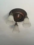 Brass Light Gallery Galena 3 Flush Ceiling Fixture W/2-1/4" Shade Holder. Fixed Price $399.00.