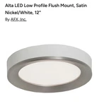 Afx Alta Led Low Profile Flush Mount Satin Nickel 12IN Ceiling Light. Fixed Price $37.44.