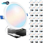 Sunco 24 Pack 6 Inch Led Canless Recessed Lighting Slim Surface Mount Ceiling. Fixed Price $77.34.