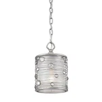 Golden Lighting 1993-M1L Joia 7-1/4"W Mini Pendant Silver. Fixed Price $69.29.