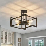 Zglaojt 4-LIGHTS Close To Ceiling Light,black Fixture Industrial Flush Mou. Fixed Price $89.37.