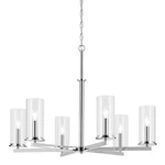 Kichler 44013 Crosby 6 Light 33"W Taper Candle Chandelier - Chrome. Fixed Price $347.98.