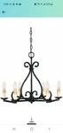 World Imports Rennes 6-LIGHT Rust Chandelier WI6181742 WI61817-42. Fixed Price $55.00.
