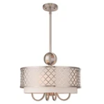 Livex Lighting Aresque 5 Pendant Chandelier Brushed Nickel 41104-91. Fixed Price $499.96.