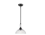 Golden Lighting Audra 1-LIGHT Pendant, Matte Black/clear Glass 6952-MBLK-CLR. Fixed Price $141.11.
