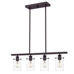 Hampton Bay Regan 4 Lights Espresso Industrial Chandelier Kitchen Pendant. Fixed Price $79.99.