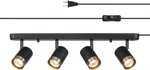 Globe Electric 64000047 22" 4-LIGHT Plug-in Track Lighting Matte Black Pivot. Fixed Price $79.00.