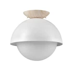 Globe Electric Oswald 1-LIGHT Matte White Faux Wood Accent Canopy, Frosted Glass. Fixed Price $44.00.