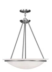 Livex Lighting 4826 Nickel Newburgh Bowl Pendant With 3-LIGHTS. Fixed Price $353.96.