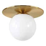 Henn&hart 12" Brushed Brass Finish Metal/glass Semi Flush Mount. Fixed Price $89.55.