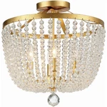 Crystorama 604-GA Ceiling Rylee Semi-flush Mount Antique Gold. Fixed Price $598.00.