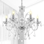 6 Lights Elegant Crystal Glass Chandelier Ceiling Pendant Lighting Fixture. Fixed Price $68.99.