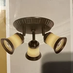 Hampton Bay Halogen Track 3 Lighting Fixture 829-250 Antique Bronze Wheatglass. Fixed Price $25.24.