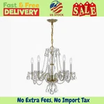 Crystorama Traditional Crystal 5-LIGHT Chandelier No Import Fees. Fixed Price $209.50.