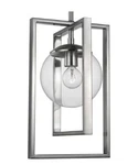 New Brushed Nickel Atwell Collection One-light Clear Glass Luxe Pendant. Fixed Price $169.95.