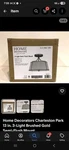 Home Decorators Charleston Park 13 In. 3-LIGHT Brushed Gold Semi-flush Mount. Fixed Price $50.00.