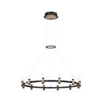 Eurofase Albany 12-LIGHT Led Chandelier, Deep Black/brass/soft White 37043-018. Fixed Price $2035.00.