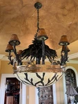Maitland-smith 8101-19 Verdigris Cast Brass African Wildlife Chandelier Retired. Fixed Price $13500.00.