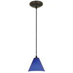 Martini Glass Pendant - Cord Oil Rubbed Bronze Finish Cobalt Shade. Fixed Price $157.23.