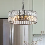 18" Modern Round K9 Crystal Chandelier Light Black Ceiling Pendant Lamp Fixture. Fixed Price $151.99.