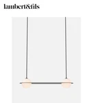 Laurent 03 Pendant Light By Lambert & Fils (new) Blk W/ Hand Blown Opaline Glass. Fixed Price $1800.00.