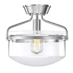 Hukoro 13.4 In. 1-LIGHT Semi Flush Mount With Brush Nickle Finish. Fixed Price $38.28.