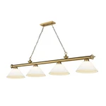 Z-lite Cordon Light Cone Billiard, Rubbed Brass/matte Opal 2306-4RB-AMO14. Fixed Price $499.80.