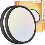 20" Led Flush Mount Ceiling Light 40W 4350LM Cct Selectable Black 2PK. Fixed Price $150.99.