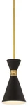 Kovacs P1821-248 Gold Conic Single Light 6"W Mini Pendant With Steel Shade. Fixed Price $127.20.