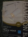 Hampton Bay Led Track Lighting Head White 1-LIGHT Mini Cylinder Step Spotlight. Fixed Price $20.00.