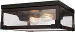 2-LIGHT Flush Mount Ceiling Light, Dark Bronze & Seeded Glass. Fixed Price $216.99.