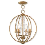 Livex Lighting 40914-48 Arabella Mini Chandelier Antique Gold Leaf. Fixed Price $195.47.