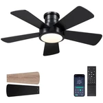 Hounberi 40 Inch Flush Mount Ceiling Fan Lights And Remote Modern Quiet Dc. Fixed Price $71.98.