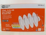 Commercial Electric 5/6 White Integrated Led Energy Star Color Changing Re.... Fixed Price $69.19.