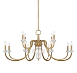 Savoy House 1-5803-12 Bergdorf Light 50"W Taper Candle Style Brass. Fixed Price $1150.00.