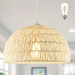 Ayshwilldec Hemp Rope Woven Pendant Light Fixture Boho Chandelier. Fixed Price $36.95.