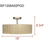 Canarm Lighting ISF1208A02PGD Scarlett Semi-flush Mount Gold. Fixed Price $127.01.