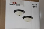 Design House 587519 2 Light Albaster Glass -new, Opened Box- Unit. Fixed Price $11.99.