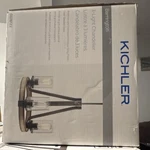 Kichler Barrington 3-LIGHT Distressed Antique Gray Transitional Chandelier. Fixed Price $125.00.