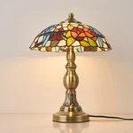 Tiffany Style Table Lamp, Stained Glass Light,art Craft Antique Decor L.... Fixed Price $95.16.