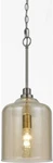 Af Lighting Vision 1-LIGHT Pendant With Glass Shade, Soft Champagne. Fixed Price $65.00.