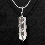 Quartz Pendant Silver Wire Wrap Crystal Point Necklace Handmade Charged. Fixed Price $18.99.