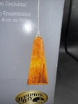 Hampton Bay Pendant Light 534930 Murano Style 14" Orange Art Glass, New. Fixed Price $67.15.