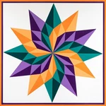 Barn Quilt Wall Art Amish-made Wooden 2' X Dahlia Northern Lights. Fixed Price $199.00.