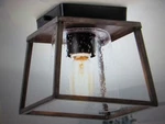 Lnc Classic Farmhouse Black Geometric Semi Flush Mount Light With Seeded Glass. Fixed Price $50.96.