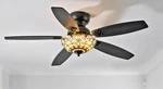 Tiffany Ceiling & Lights 48" Chandelier 5 Dual-blades Glass Shade 6 Speed. Fixed Price $98.98.